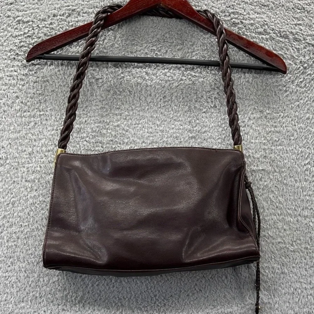 Relic Brown Faux Leather Purse Vegan Handbag 80s Inspired Patchwork Shoulder Bag